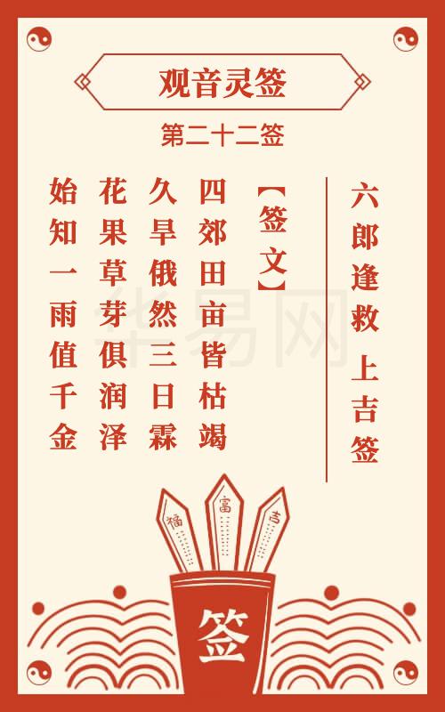 观音灵签 第22签