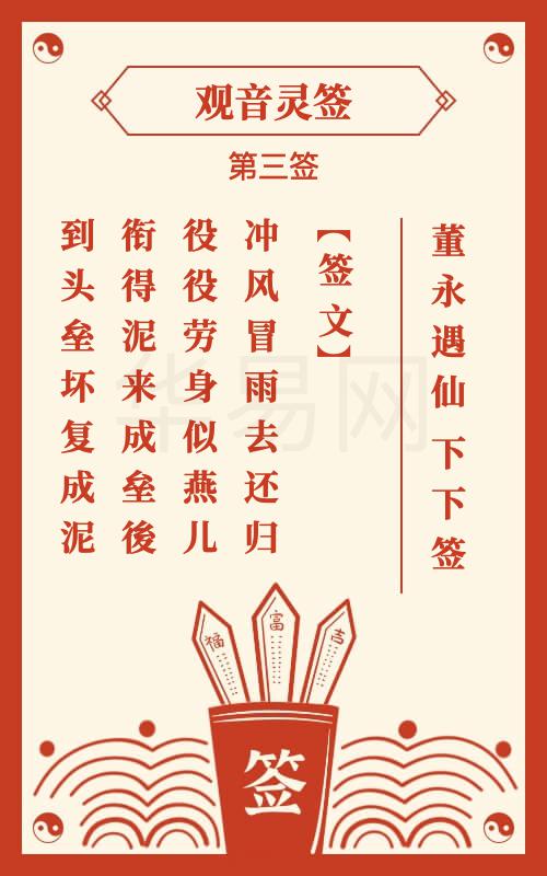 观音灵签 第3签