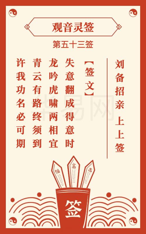 观音灵签 第53签