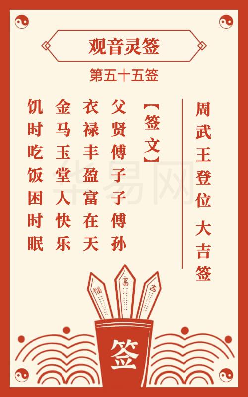 观音灵签 第55签