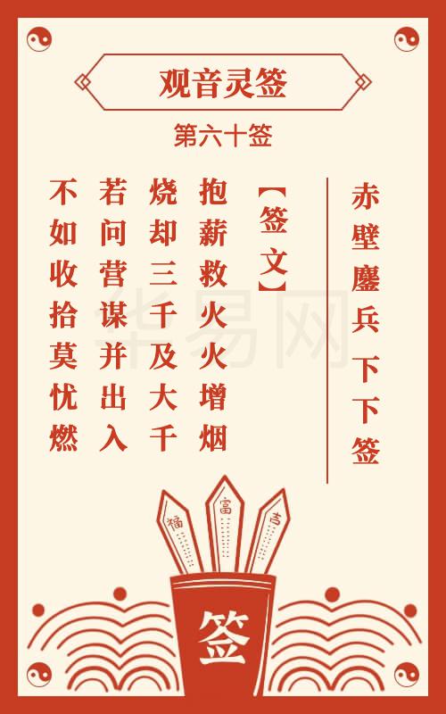 观音灵签 第60签